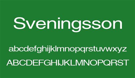 Sveningsson Font .